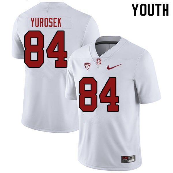 Youth #84 Benjamin Yurosek Stanford Cardinal College Football Jerseys Sale-White - Click Image to Close